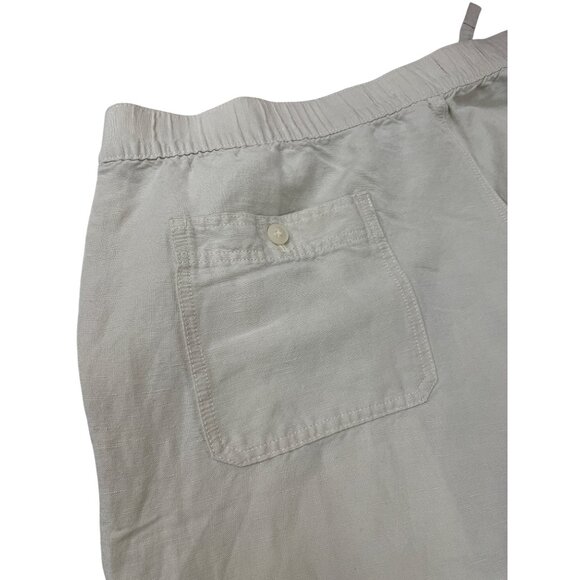 Cubavera womans beige Drawstring Linen blend wide leg pants size 2XB SKU 8437 - Picture 12 of 13